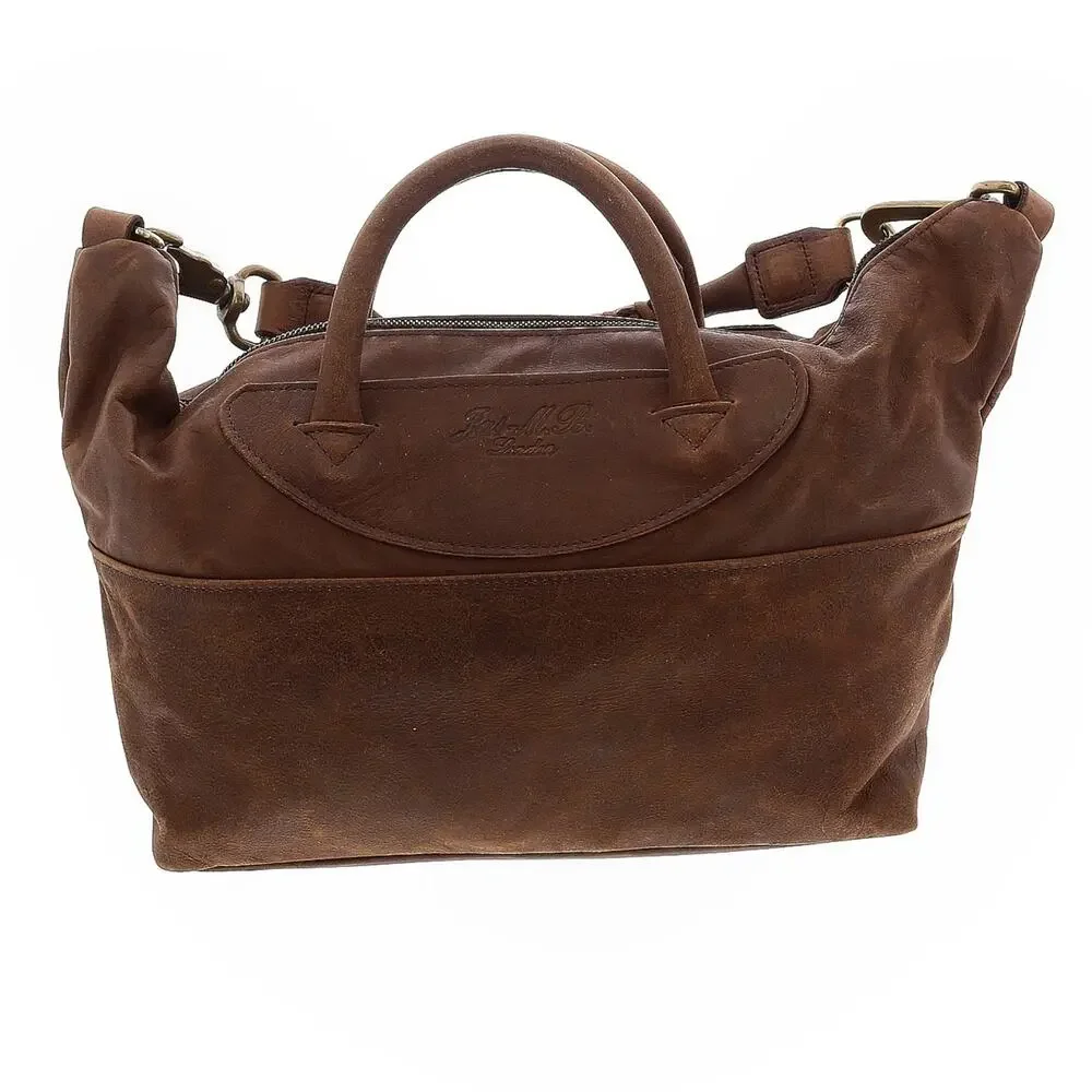 JAS MB London Medium Wings Traveler Bag leather shoulder brown satchel purse
